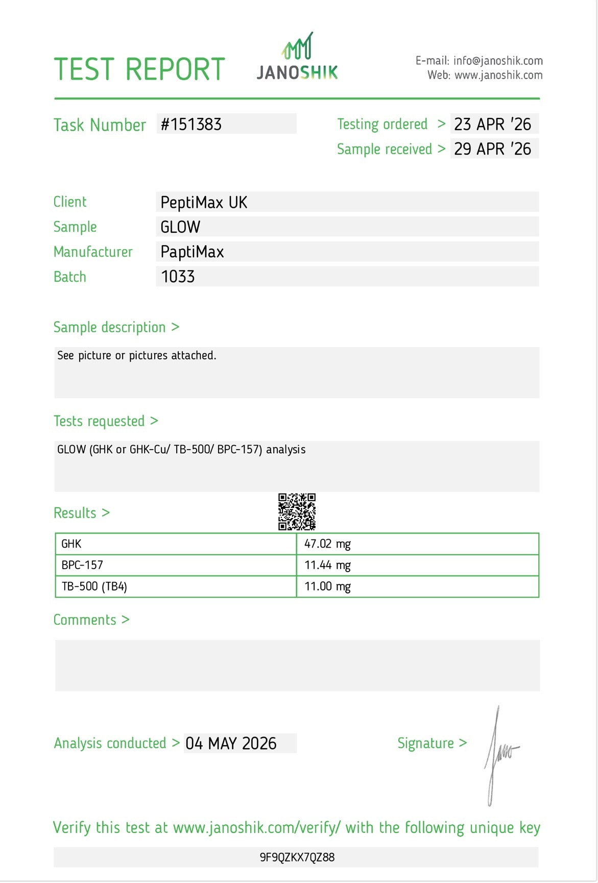 GLOW (GHK-CU, BPC157, TB500) - Research Grade